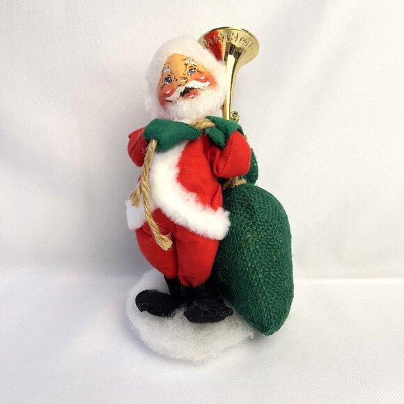 Annalee Santa Claus Doll 1963–1967 Vintage Christmas Decor Felt Figure Tag 8” - Picture 1 of 8